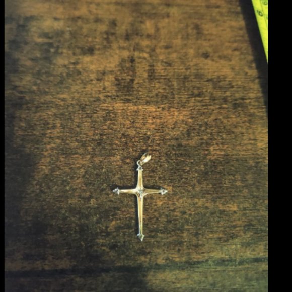 14k Cross/Diamond Pendant With Box Necklace - Picture 9 of 10